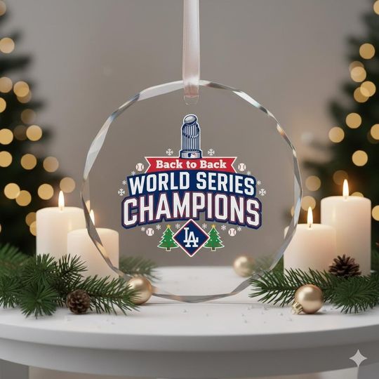 Discover LA Dodgers World Series 2025, Baseball Ornament, Sports Gift