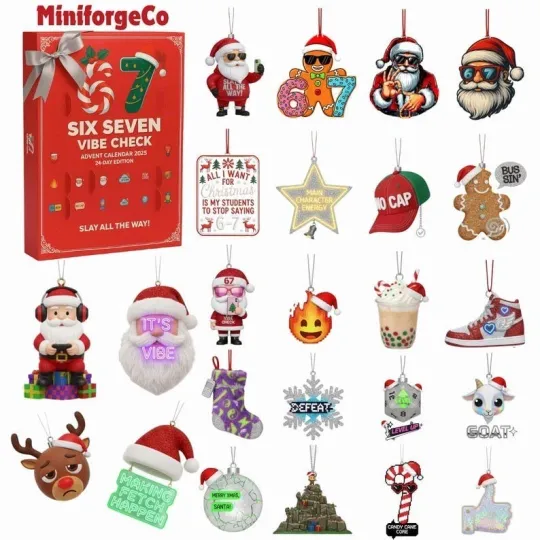 Discover Six Seven Christmas Ornament Advent Calendar 2025 – 24-Day Holiday Countdown Box