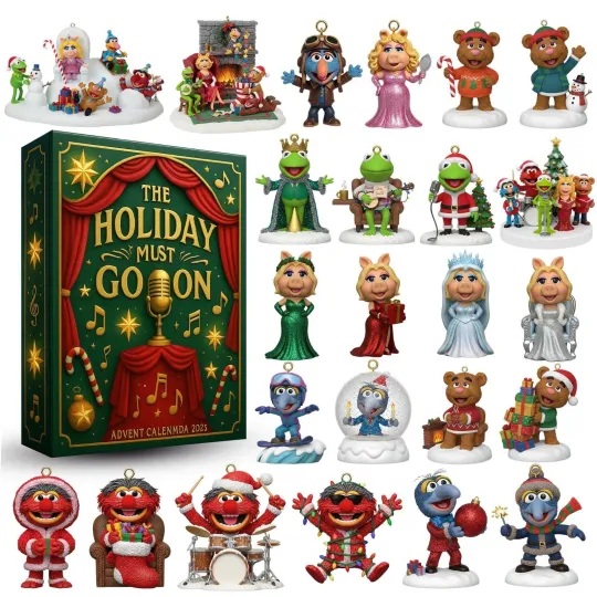Discover The Muppets Advent Calendar 2025, 24 mini ornaments, 2D Flat