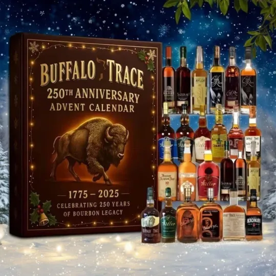 Discover Bourbon Advent Calendar 2025, Buffalo Trace 250th Anniversary Advent Box, 24-Day