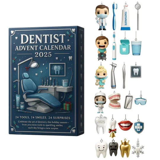 Discover 2025 Dentist Advent Calendar – 24 Days Christmas Countdown Dental Ornaments