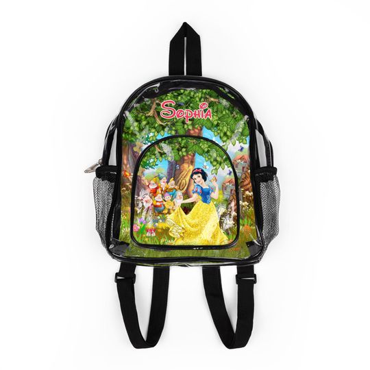 Personalized Snow White Clear Backpack
