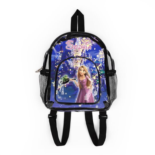 Personalized Rapunzel Clear Backpack