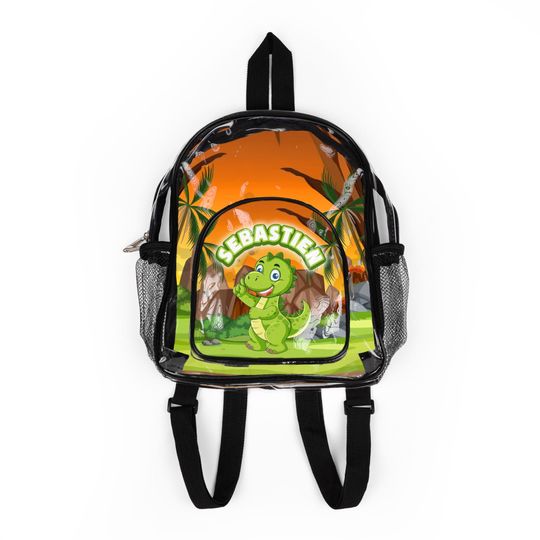 Personalized Dino Clear Backpack
