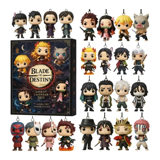 Discover 2025 demon 24 Days Christmas Advent Calendar, 2D flat Acrylic