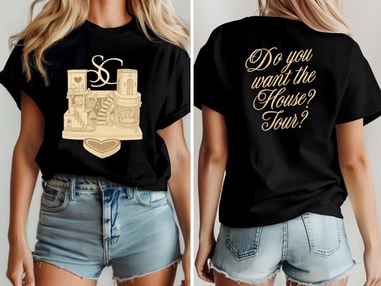 Discover House Tour Shirt,  Fandom Merch Tee, Double Sided Sabrina's House Tour Gift