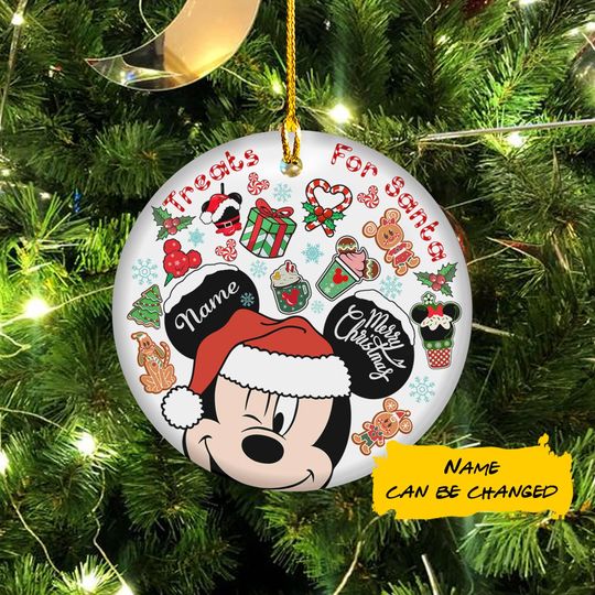 Discover Mickey Ornament, Mickey Treat For Santa Ornament Christmas Ornament Disneyland Christmas Ornament, Magic Kingdom Christmas Ornament