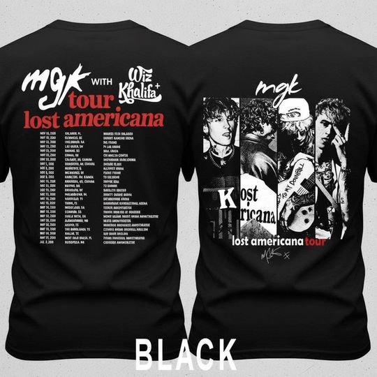 MGK Lost Americana Tour 2025 T-Shirt, Machine Gun Kelly Shirt, Pop Rock Tee Unisex