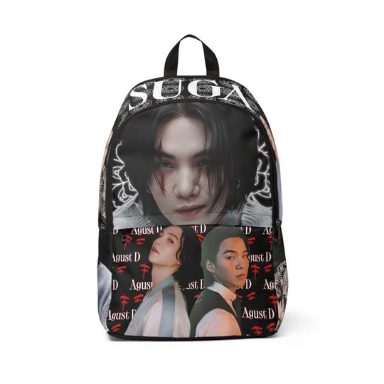 Kpop BTS SUGA AGUST D Fabric Backpack School & Travel Rucksack for Fans