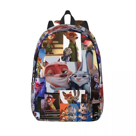 Discover Zootopia Backpack for Men Women Cool Student Business Daypack Judy Hopps Nick Wilde Laptop Computer Shoulder Bag Sports
