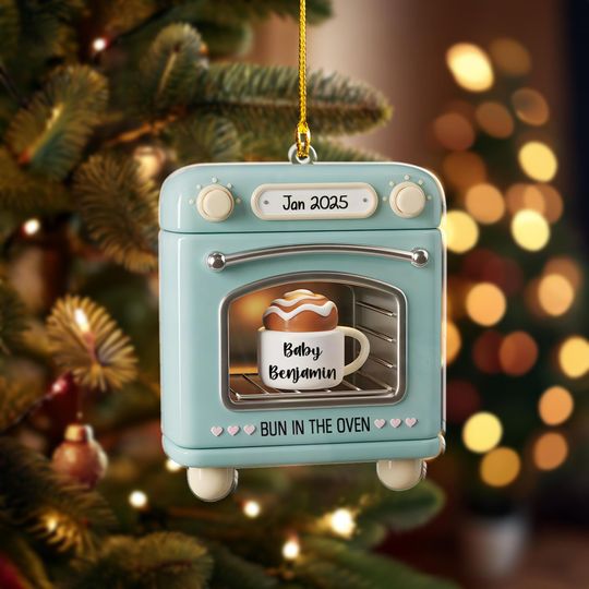 Discover Personalized Pregnancy Reveal Ornament, Expecting Parents Baby Announcement, Christmas Keepsake, First Mom Gift