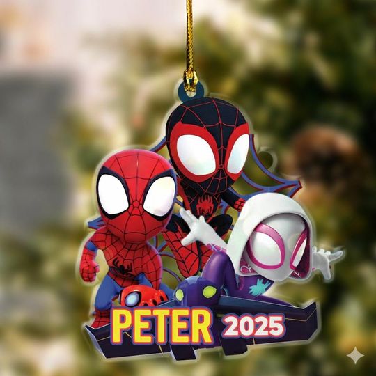 Personalized Spidey And His Amazing Friends Cutout Ornament/Spidey Christmas Acrylic Ornament/Spidey Christmas Ornament Hanging Tree OFXT38