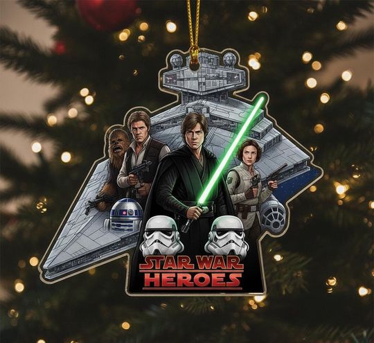 Discover Star Wars Christmas Ornament, Star Wars Family Ornament, Personalized Christmas Tree Decor, Star Wars Holiday Decoration AXKU29