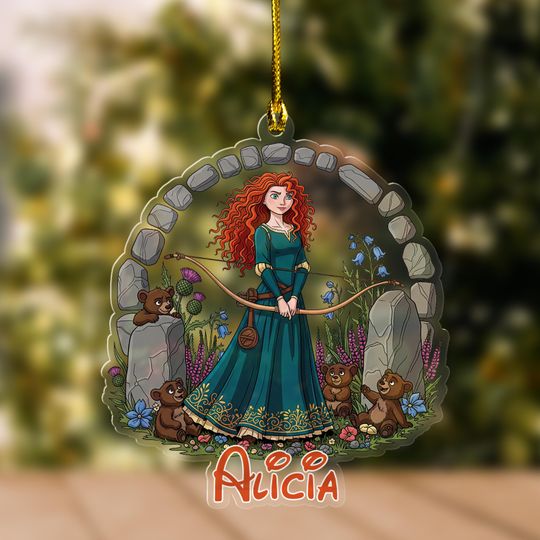 Discover Personalized Merida Ornament/Princess Merida Christmas Ornament 2025/First Christmas Gift For Baby/Brave Disney Christmas Keepsake OHVF25-4
