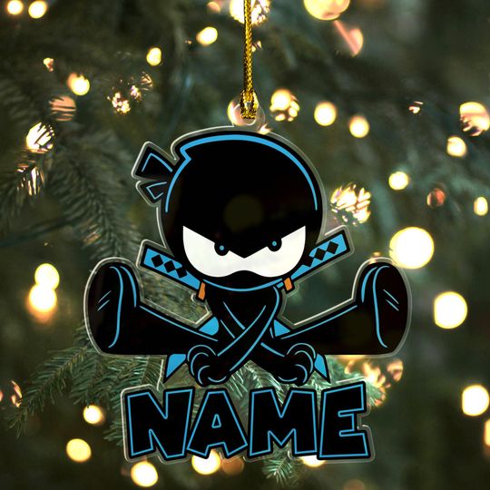 Discover Custom Ninja Kidz Ornament, Ninja Kidz Warrior Ornament, Ninja Warrior, Custom Name, Ninja in Training  AXIL27
