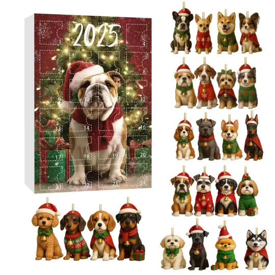 Discover Dog Advent Calendar 2025, Dog Lovers Christmas Countdown Advent Calendar 24PCS