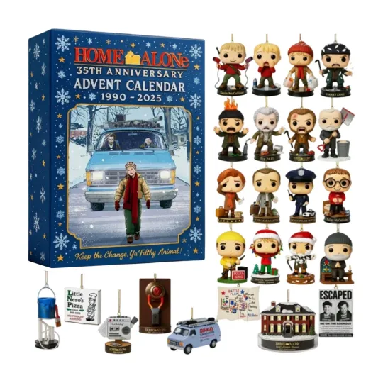 2025 Home Alone Advent Calendar, Christmas 2D Acrylic 24 Days Movie Peripheral Decor