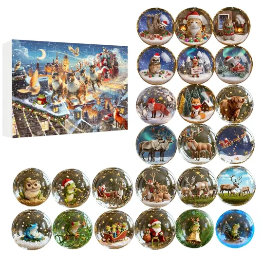 Discover 2025 Animal Advent Calendars, 2D Acrylic Decor 24-Day  Animal Christmas Tree Decor