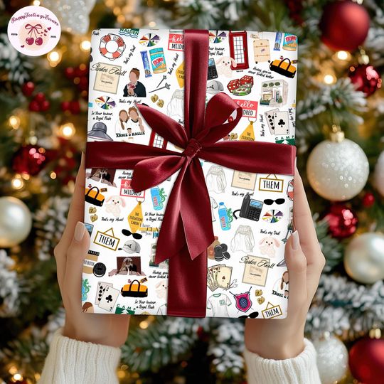 Discover The Parent Trap Camp Walden Wrapping Paper, Hallie Annie Parker Wrapping Gifts, Camp Walden Camping Paper Wrapping, Christmas Family 2025