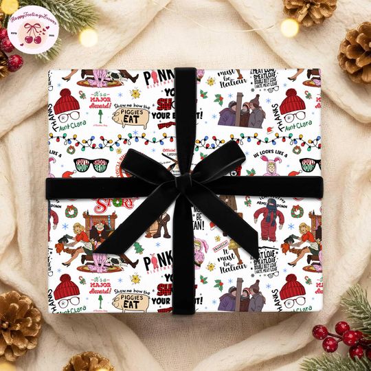 Discover Christmas Story Wrapping Paper Gifts, Only I Didn't Say Fudge Ralph Ralphie Parker, Leg Lamp Wrapping, 2025 Xmas Family Matching Paper