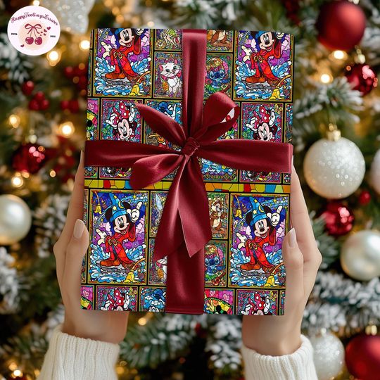 Discover Personalized Disneyland Mickey And Friends Cruise Christmas Wrapping Paper, Minnie Mickey Donald Daisy Wrapping 2025 Gifts, Family Matching