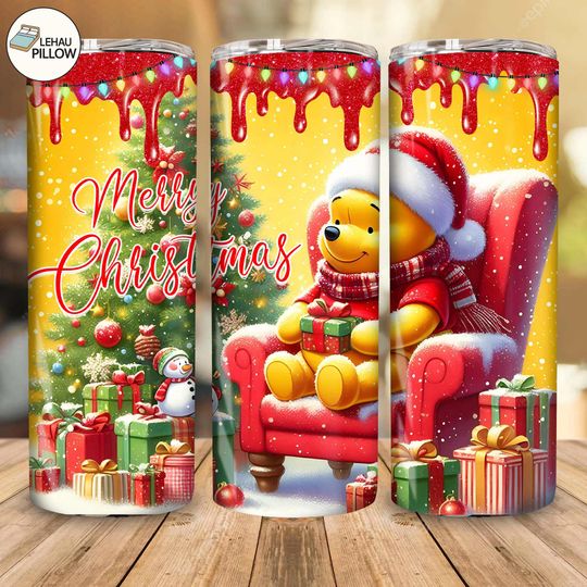 Discover Cartoon Christmas Tumbler Wrap, 20oz Skinny Tumbler, Straight Tumbler Wrap,Christmas Tumbler, Merry Christmas  Tumbler Sublimation Design