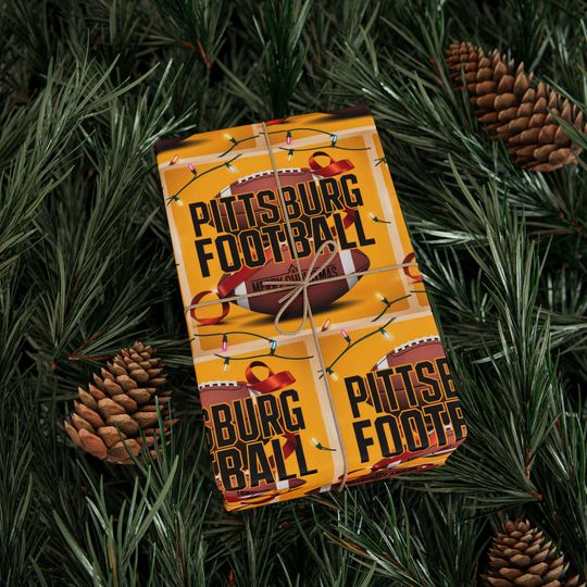 Discover Pittsburg Football Merry Christmas Sports Gift Wrap, Holiday Present Wrap, Christmas Gift Wrap, Gift Packaging