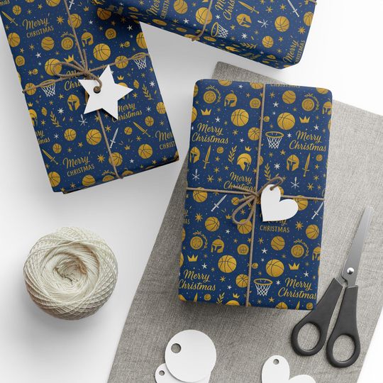Discover Basketball Gift Wrapping Paper: Holiday & Birthday Present Wrap
