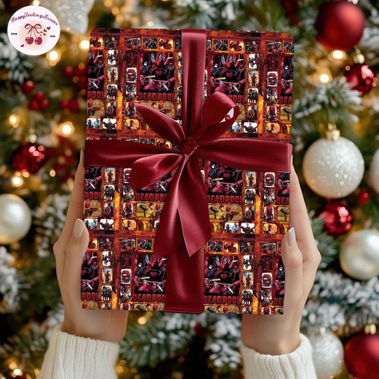 Discover Personalized Disneyland Deadpool Movie Wrapping Paper, Disneyland Boy Trip Wrapping Gift, Deadpool Superhero Christmas Gifts 2025 Matching