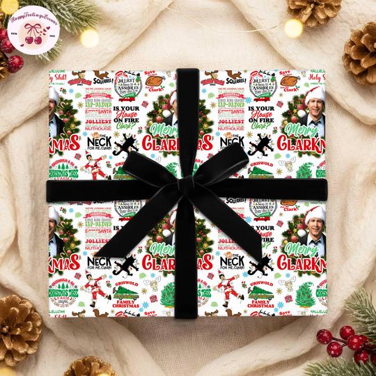 Discover Griswold Tree Farm National Lampoon Christmas Vacation Wrapping Paper, Shitter Full Wrapping, Uncle Lewis Gifts Paper, 2025 Family Matching