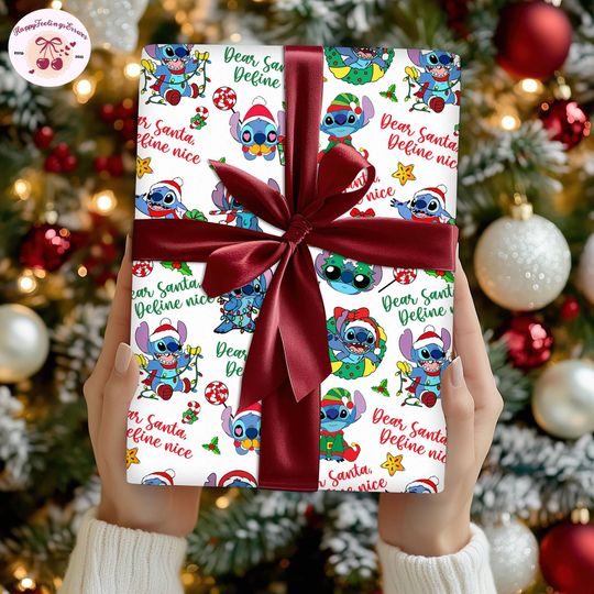 Discover Disneyland Stitch Dear Santa Define Good Wrapping Paper, Lilo And Stitch Wrapping, Stitch Gifts Paper, 2025 Family Matching Christmas