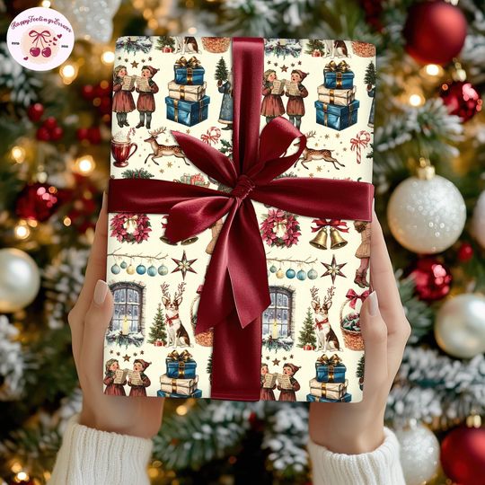 Disneyland Collage Christmas Tree Wrapping Paper,National Lampoon Wrapping,Santa Clause Gifts Paper, 2025 Family Matching Christmas Vacation