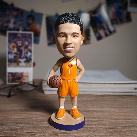 Discover Devin Booker Suns NBA Bobblehead Gift Set 20cm Christmas Gift  Iconic Shaking Head Action Kit  Premium Resin Retirement Gift for Him