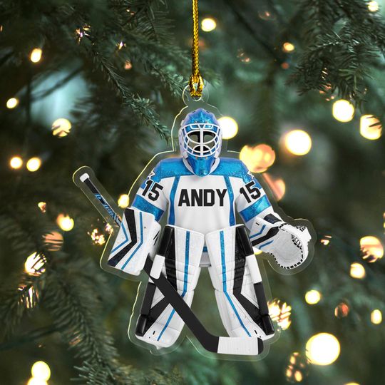 Discover Custom Hockey Player Christmas Ornament 2025,Hockey Players Keepsake,Hockey Lovers,Gift For Hockey Player, Hockey Shoes Ornament UN5512