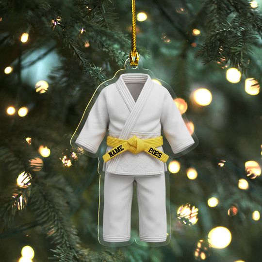 Discover Personalized Karate Ornament Christmas Gift For Karate Girl Boys Acrylic Ornament