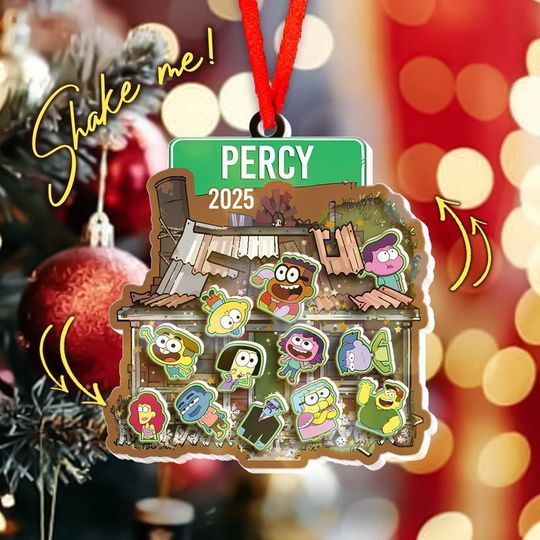 Discover Custom Name Greens Big City Shaker Ornament, Big City Christmas Acrylic Ornament