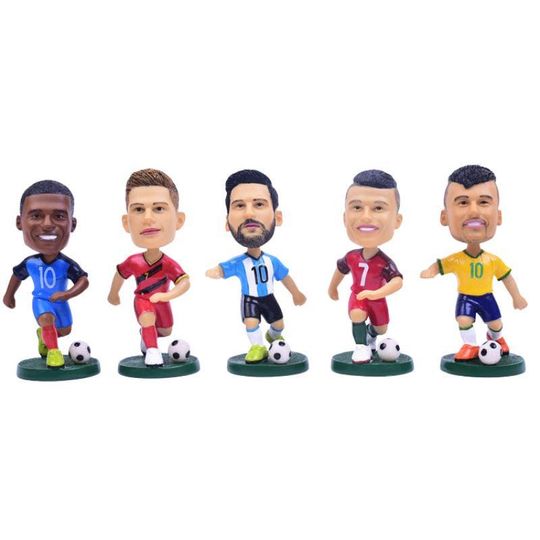 FIFA World Cup Soccer Bobblehead  Messi, Ronaldo, Neymar, Mbapp, De Bruyne  Gift for Him