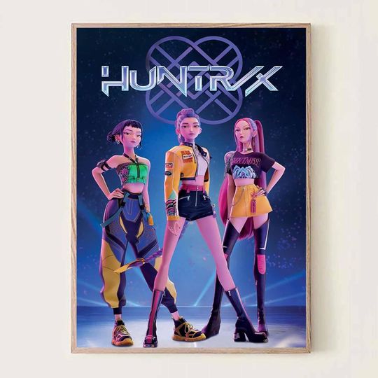 Discover Huntrix Girls Poster, KPOP Hunters Wall Art, Anime Style Vertical Poster
