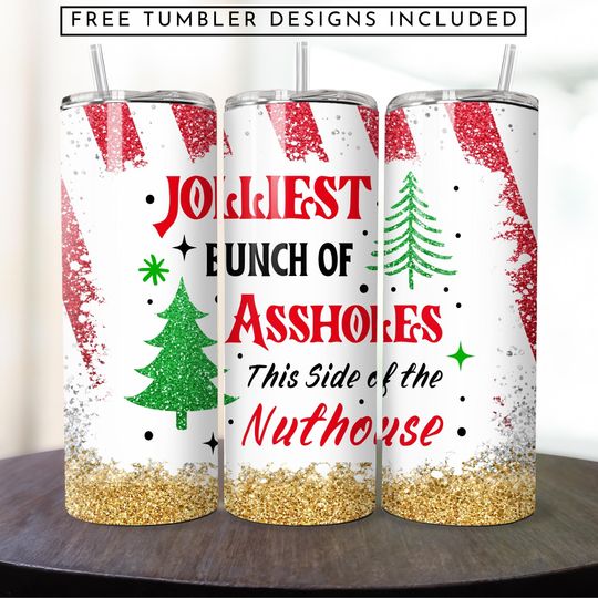 Discover Funny Christmas Tumbler, Sarcastic 20oz Skinny Tumbler Sublimation Design, Tumbler Wrap PNG, Christmas Tumbler Wrap, Digital Download