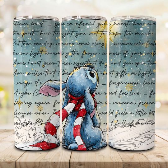 Discover Christmas Cartoon Character 20oz Tumbler Png, Cute Blue Monster Skinny Tumbler Wrap, Hand-drawn Xmas Straight Tumbler, Retro Christmas Png