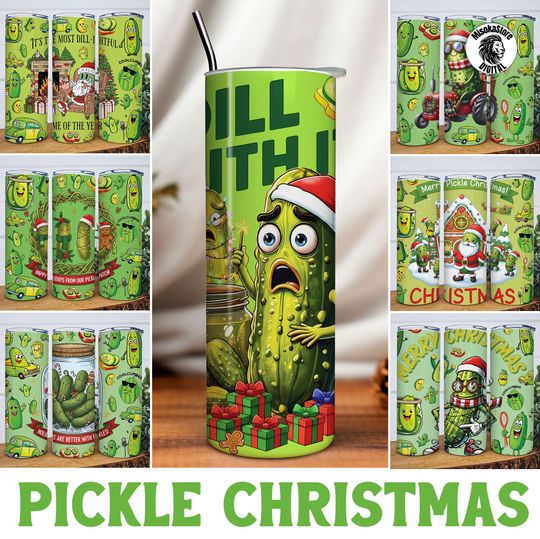 Discover 20+ Funny Christmas Tumbler Png Bundle, Pickle Christmas 20oz Tumbler Wrap, Funny Pickles Tumbler, Christmas 2026, Santa Hat Tumbler