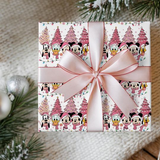 Discover Christmas Disney Wrapping Paper, Mickey Minnie Gift Wrap, Holiday Disney Packaging, holiday gifts, Christmas ideas, stocking stuffers