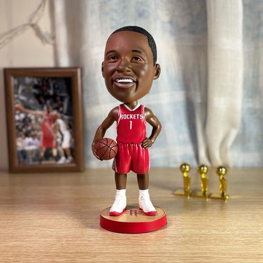Discover Tracy McGrady T-Mac Houston Rockets NBA Bobblehead Christmas Gift