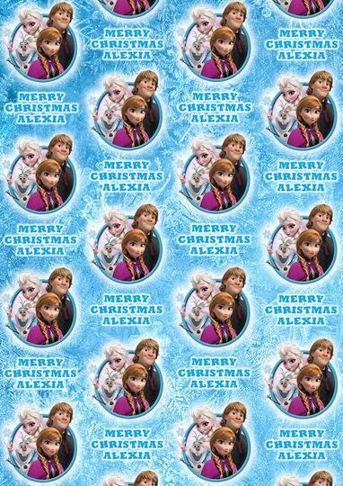 Discover DISNEY FROZEN Personalised Christmas Wrapping Paper - Disney Christmas Gift Wrap - Disney Frozen Christmas Gift Wrap - Elsa - Anna - Olaf
