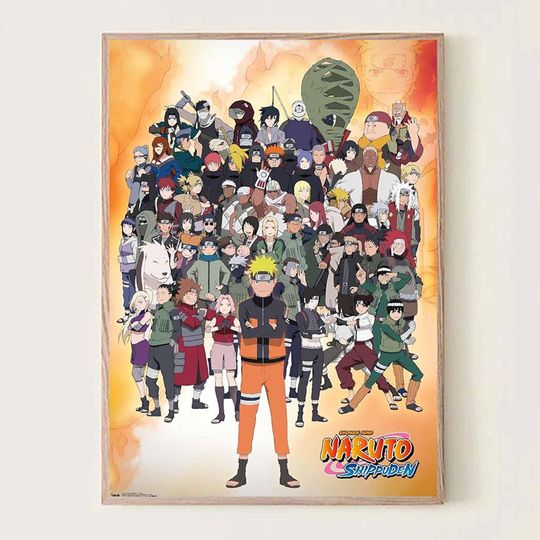 Narutoo Shippuden Poster, Ninja Anime Wall Art, Japanese Hero Print, Otaku Decor