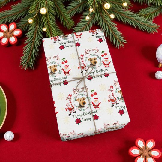 Discover Personalized Photo Wrapping Paper, Custom Pet or Person Christmas Wrap