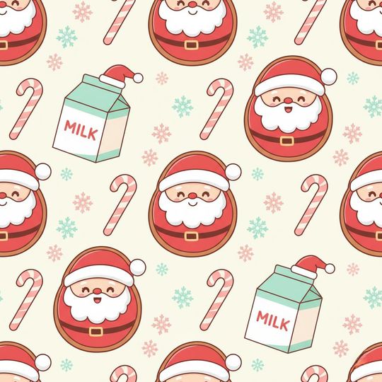 Discover Christmas Cookies & Milk Wrapping Paper  Festive Cartoon Design