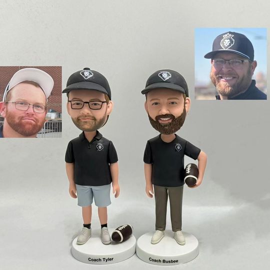 Personalized Athlete & Coach Bobblehead Figurine from Photo
