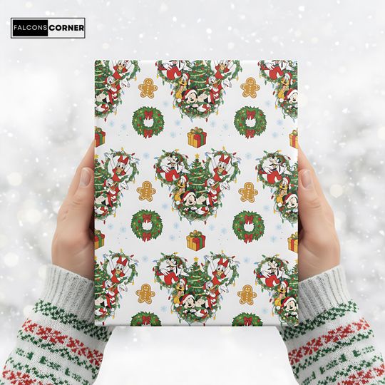 Discover Mickey and Friends Christmas Wrapping Paper: Festive Holiday Gift Wrap, Disney Christmas Gift Wrapping
