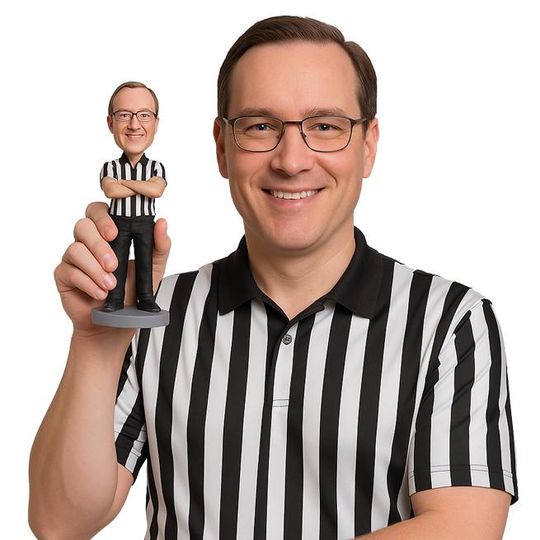 Discover Custom Bobblehead Sports Referee, Match Referee Custom Bobblehead, Sports Custom Bobblehead